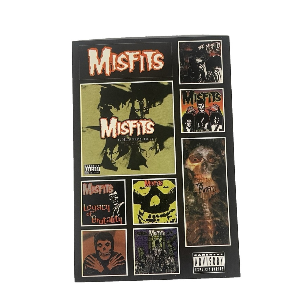 MISFITS 12 Hits From Hell Promo Sticker Sheet 2001 RECALLED Caroline Records NOS